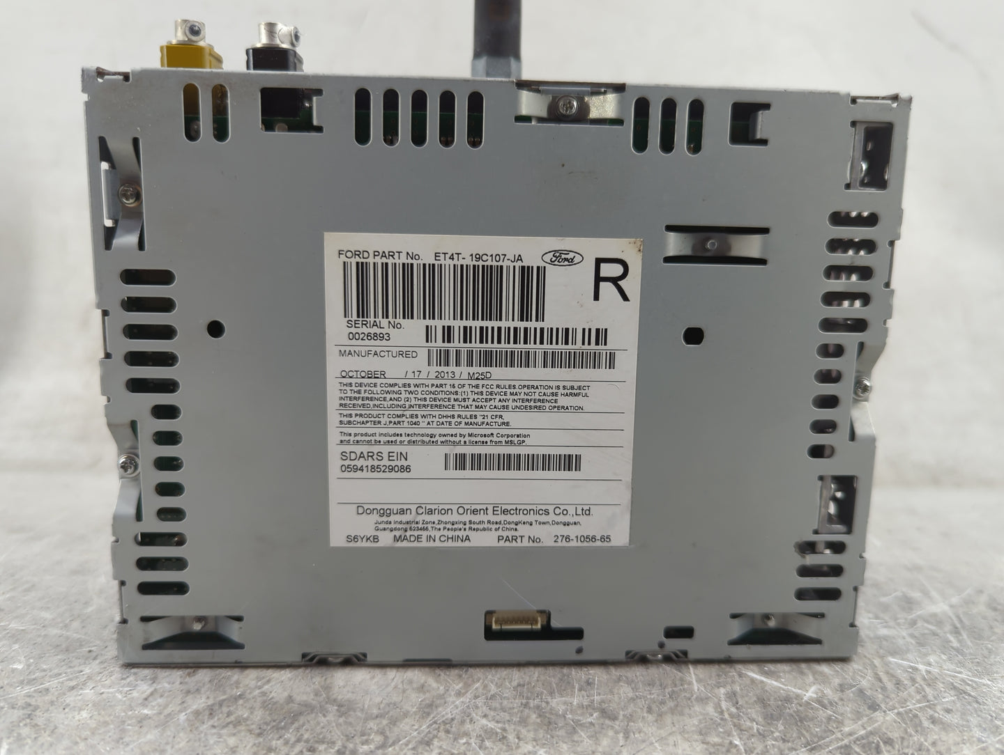 2014 Ford Edge Radio AM FM Cd Player Receiver Replacement P/N:ET4T-19C107-JA PU-3907L-A, 276-1056-65 Fits OEM Used Auto Part