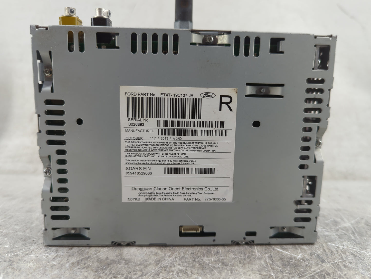2014 Ford Edge Radio AM FM Cd Player Receiver Replacement P/N:ET4T-19C107-JA PU-3907L-A, 276-1056-65 Fits OEM Used Auto Part