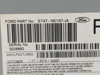 2014 Ford Edge Radio AM FM Cd Player Receiver Replacement P/N:ET4T-19C107-JA PU-3907L-A, 276-1056-65 Fits OEM Used Auto Part