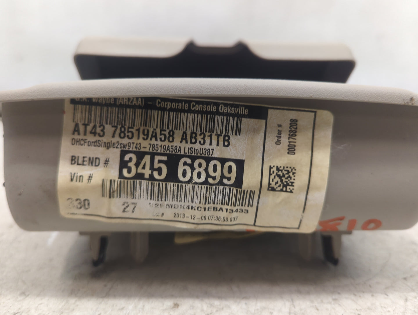 2009-2014 Ford Edge Overhead Roof Console Tan - Oemusedautoparts1.com