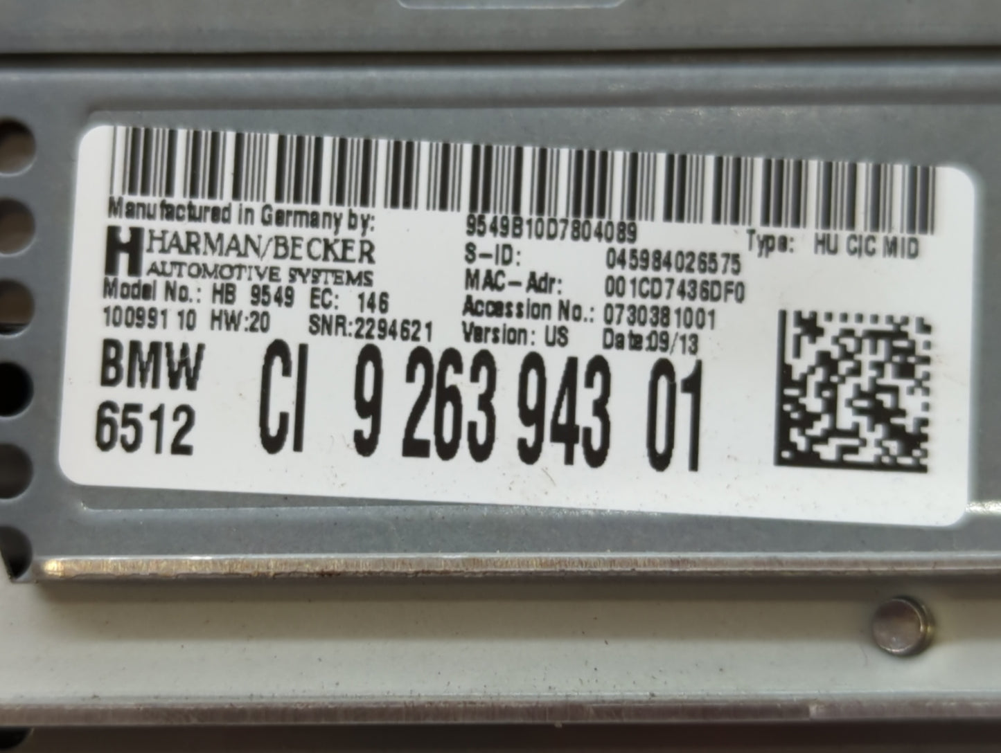 2013-2014 Ford Edge Am Fm Cd Player Radio Receiver - Oemusedautoparts1.com