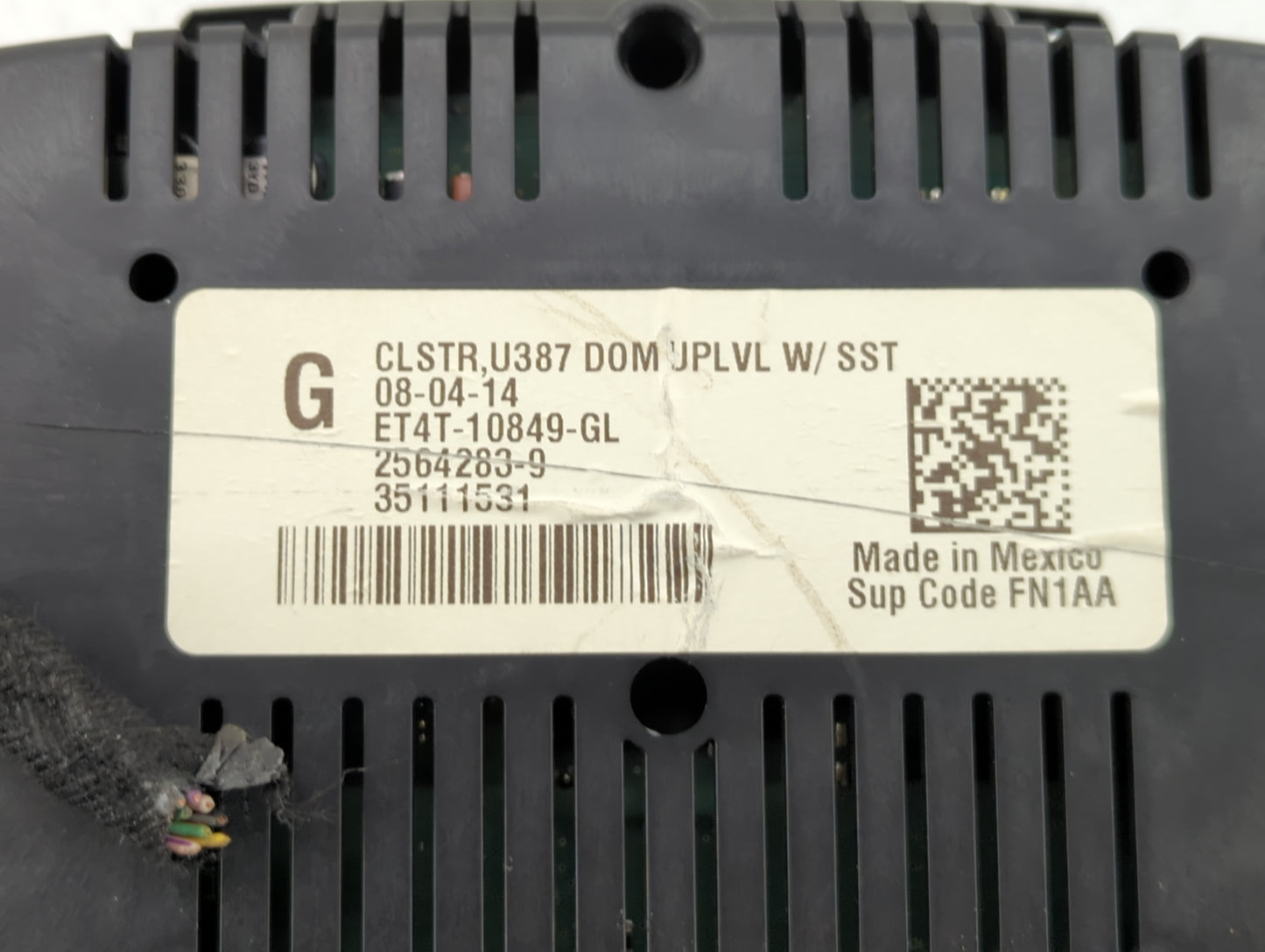 2014 Ford Edge Instrument Cluster Speedometer Gauges P/N:ET4T-10849-GL ET4T-10849-GJ Fits OEM Used Auto Parts - Oemusedautop