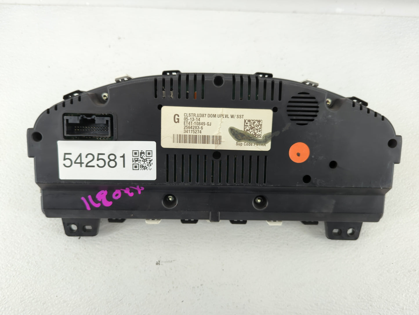 2014 Ford Edge Instrument Cluster Speedometer Gauges P/N:ET4T-10849-GL ET4T-10849-GJ Fits OEM Used Auto Parts - Oemusedautop