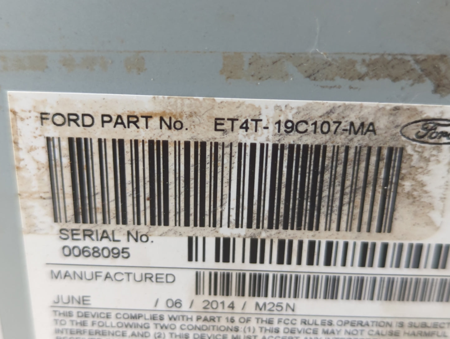 2014-2014 Ford Edge Am Fm Cd Player Radio Receiver - Oemusedautoparts1.com
