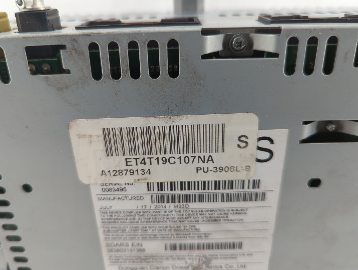 2014-2014 Ford Edge Am Fm Cd Player Radio Receiver - Oemusedautoparts1.com