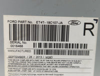 2014 Ford Edge Radio AM FM Cd Player Receiver Replacement P/N:ET4T-19C107-JA Fits OEM Used Auto Parts - Oemusedautoparts1.co