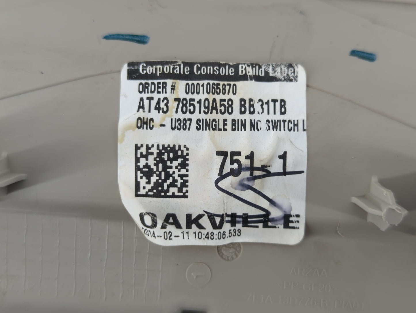 2014 Ford Edge Overhead Roof Console Interior Dome Light - Oemusedautoparts1.com