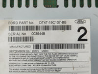 2014 Ford Edge Radio AM FM Cd Player Receiver Replacement P/N:DT4T-19C107-BB Fits OEM Used Auto Parts - Oemusedautoparts1.co