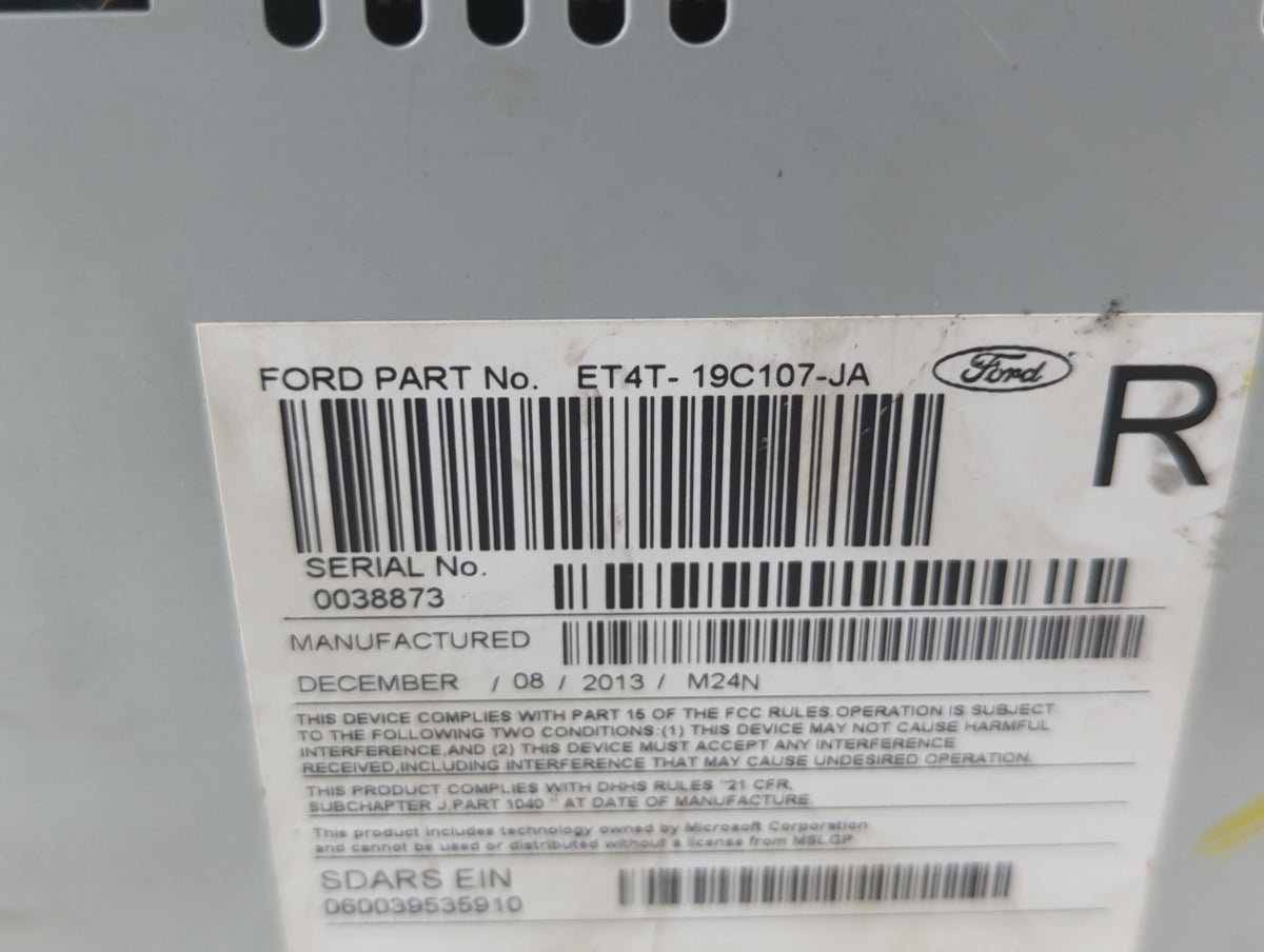 2014-2014 Ford Edge Am Fm Cd Player Radio Receiver 673800 - Oemusedautoparts1.com