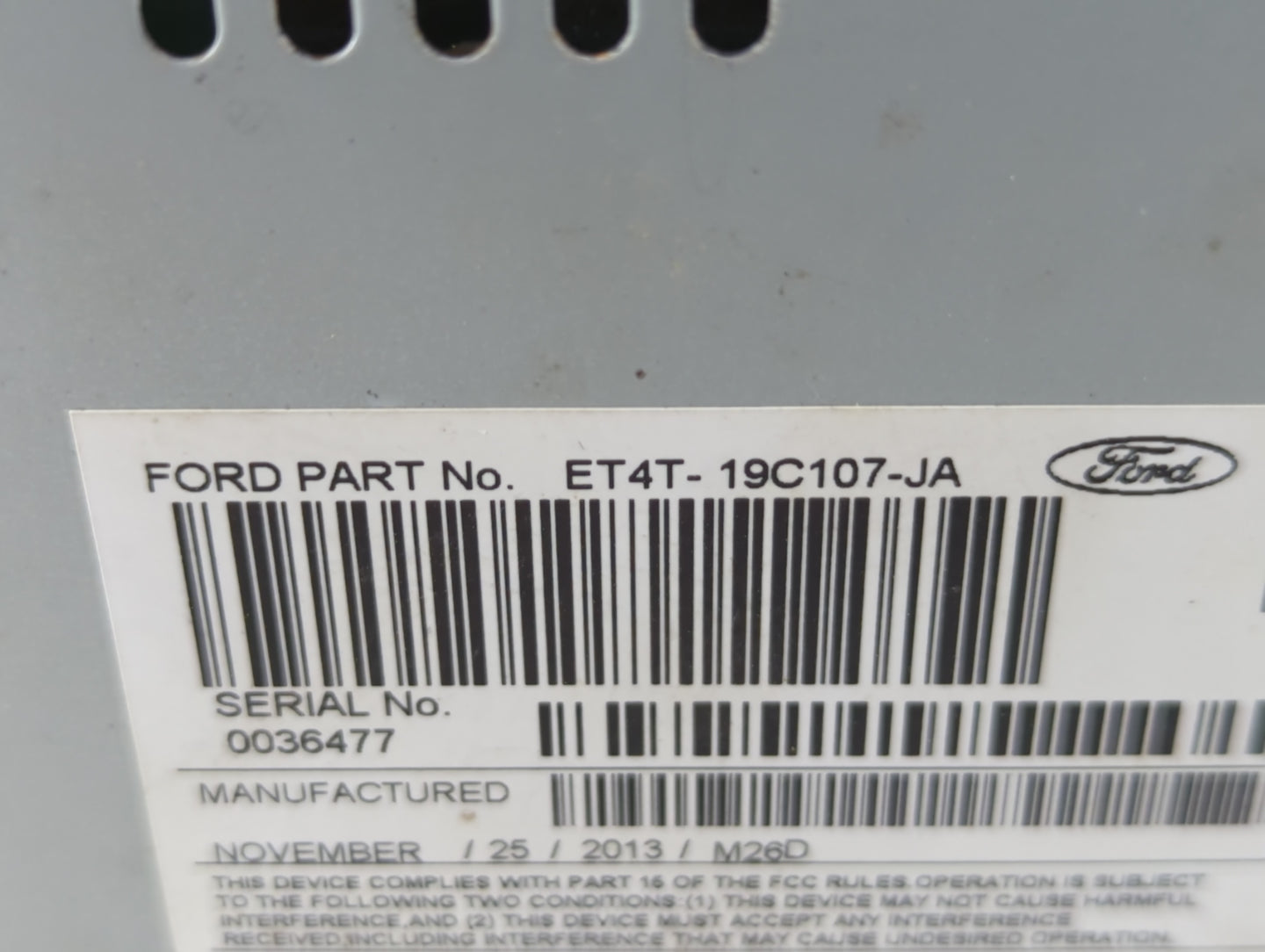 2014-2014 Ford Edge Am Fm Cd Player Radio Receiver - Oemusedautoparts1.com
