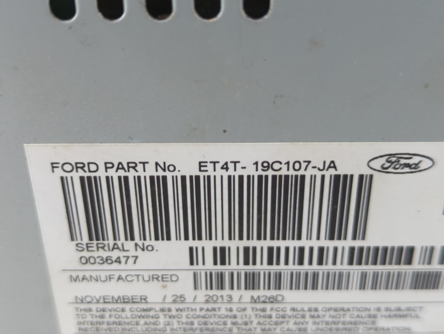 2014-2014 Ford Edge Am Fm Cd Player Radio Receiver - Oemusedautoparts1.com
