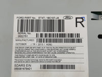 2014 Ford Edge Radio AM FM Cd Player Receiver Replacement P/N:ET4T-19C107-JA Fits OEM Used Auto Parts - Oemusedautoparts1.co