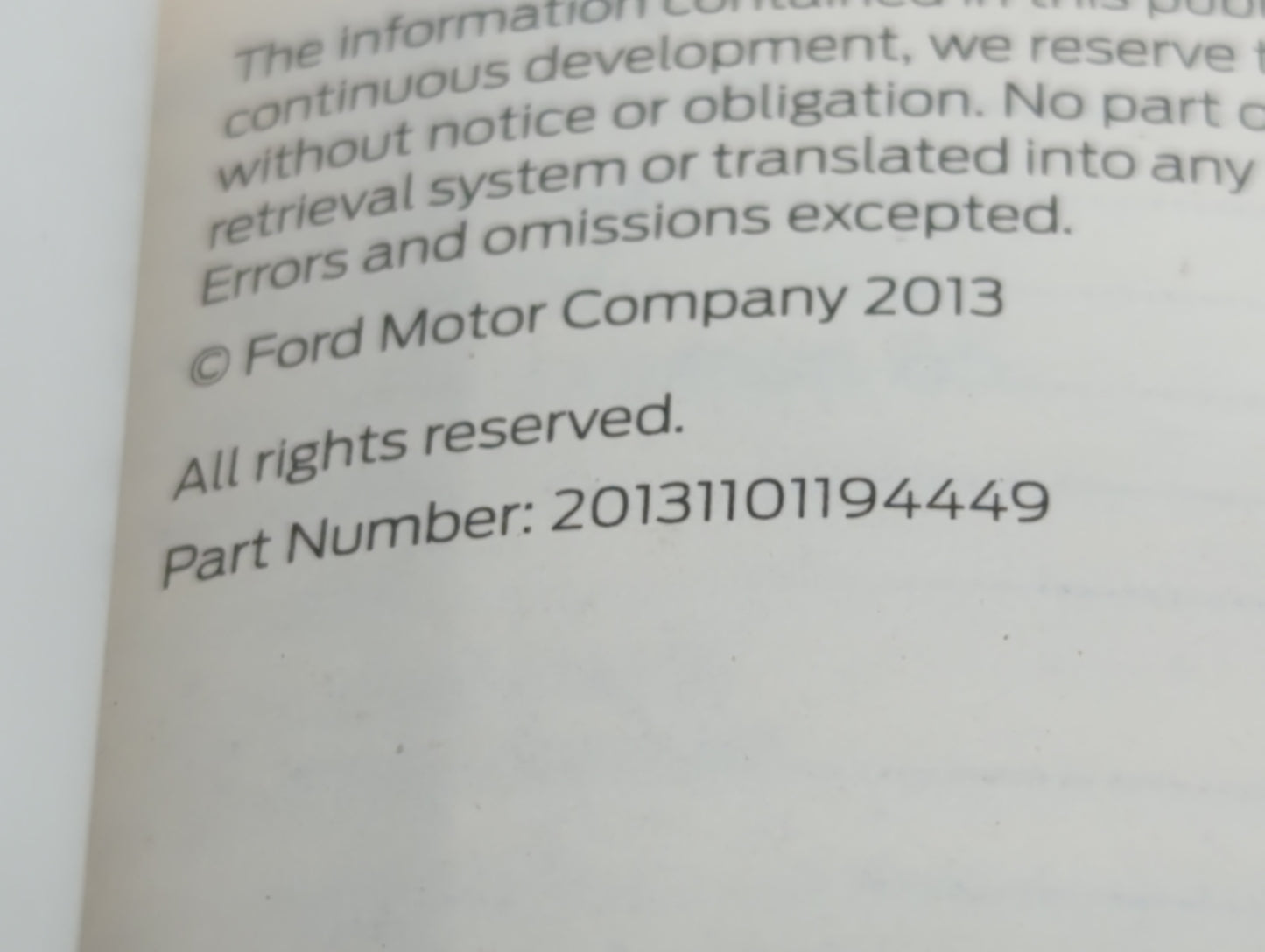 2014 Ford Escape Owners Manual Book Guide P/N:EJ5J 19A321 AB OEM Used Auto Parts - Oemusedautoparts1.com