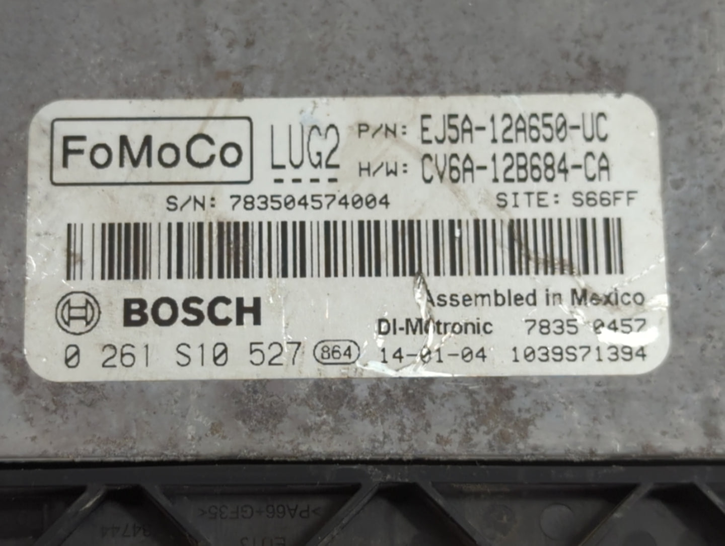 2013-2016 Ford Escape PCM Engine Control Computer ECU ECM PCU OEM P/N:0 261 S10 527 EJ5A-12A650-UC Fits Fits 2013 2014 2015 