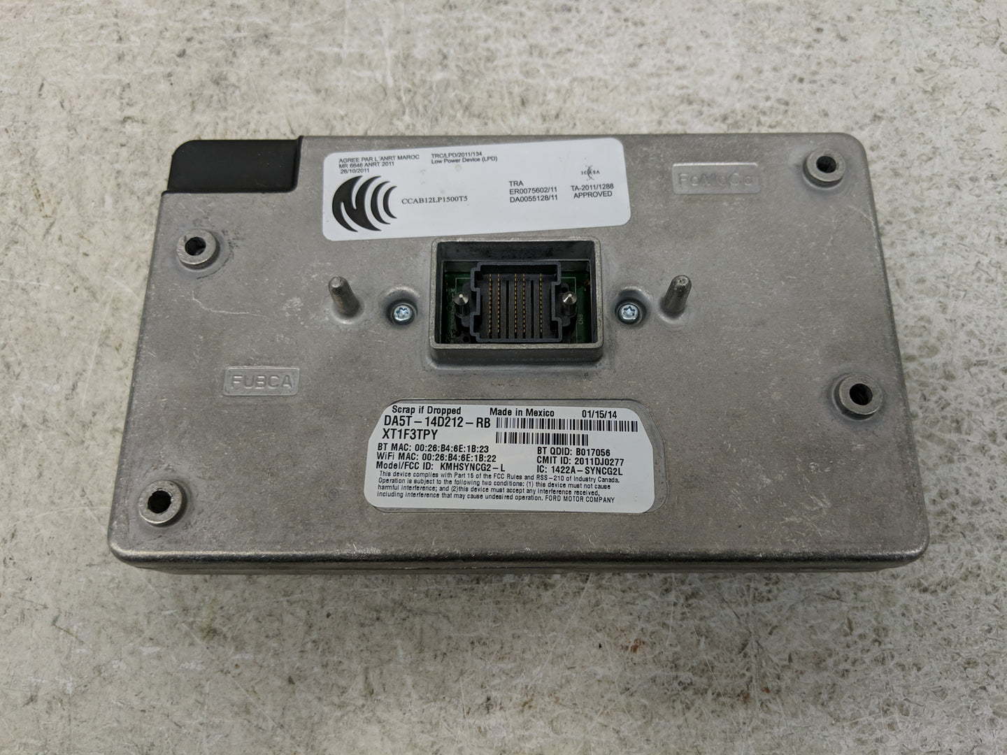 2014 Ford Escape PCM Engine Control Computer ECU ECM PCU OEM P/N:DJ5T-14F239-DB DA5T-14D212-RB Fits Fits 2012 2013 OEM Used 