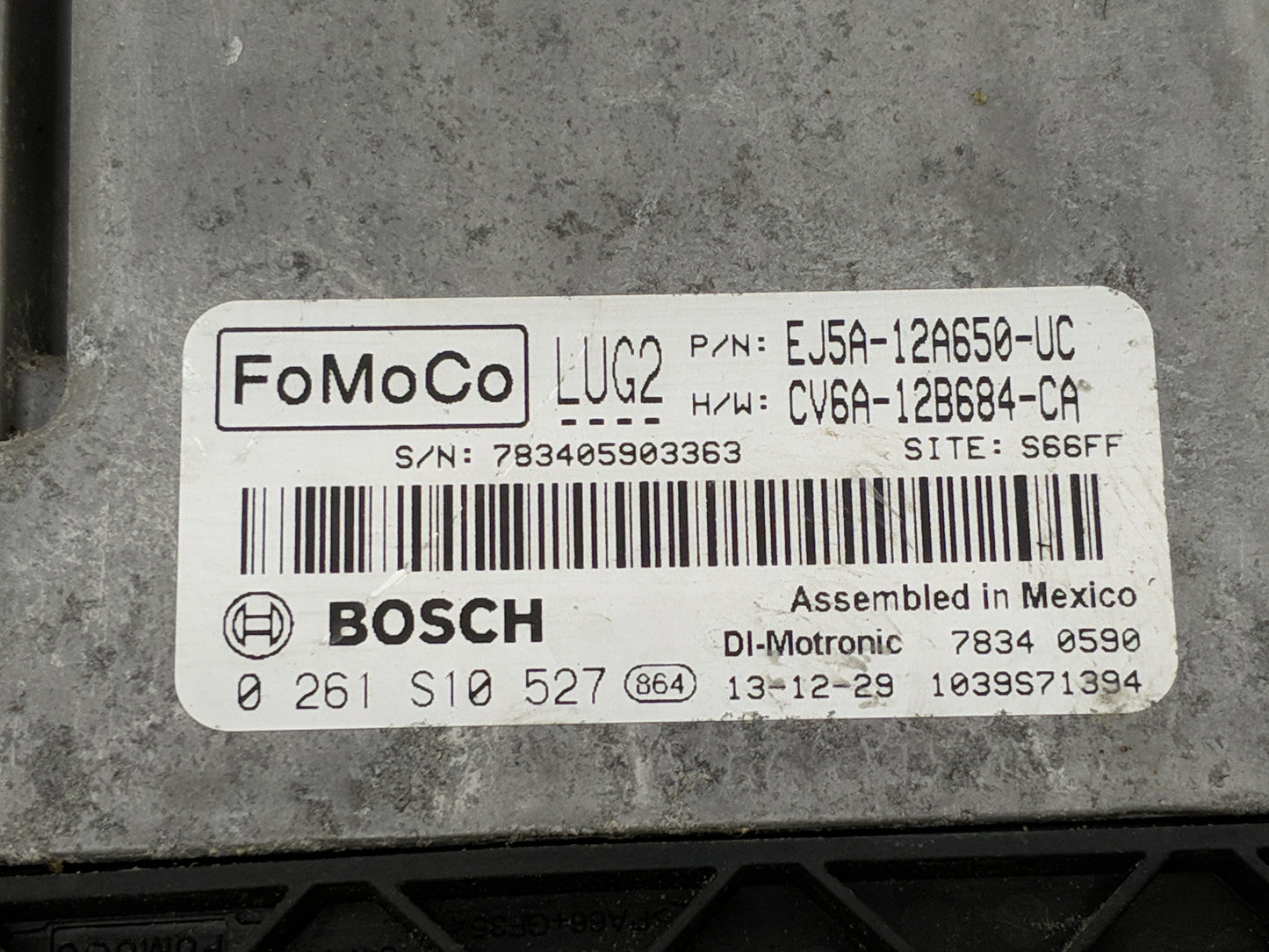 2013-2016 Ford Escape PCM Engine Control Computer ECU ECM PCU OEM P/N:0 261 S10 527 EJ5A-12A650-UC Fits Fits 2013 2014 2015 
