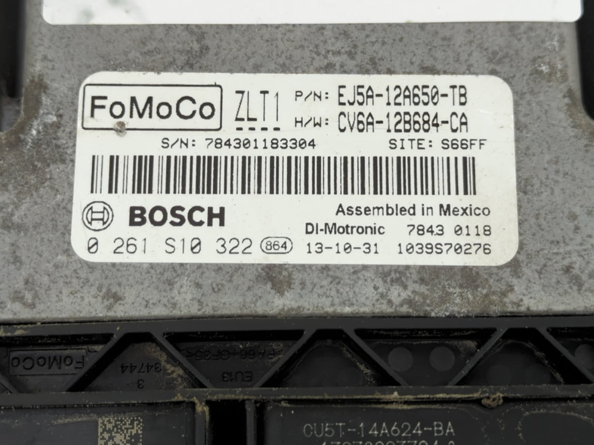 2013-2016 Ford Escape PCM Engine Control Computer ECU ECM PCU OEM P/N:EJ5A-12A650-TB Fits 2013 2014 2015 2016 OEM Used Auto 