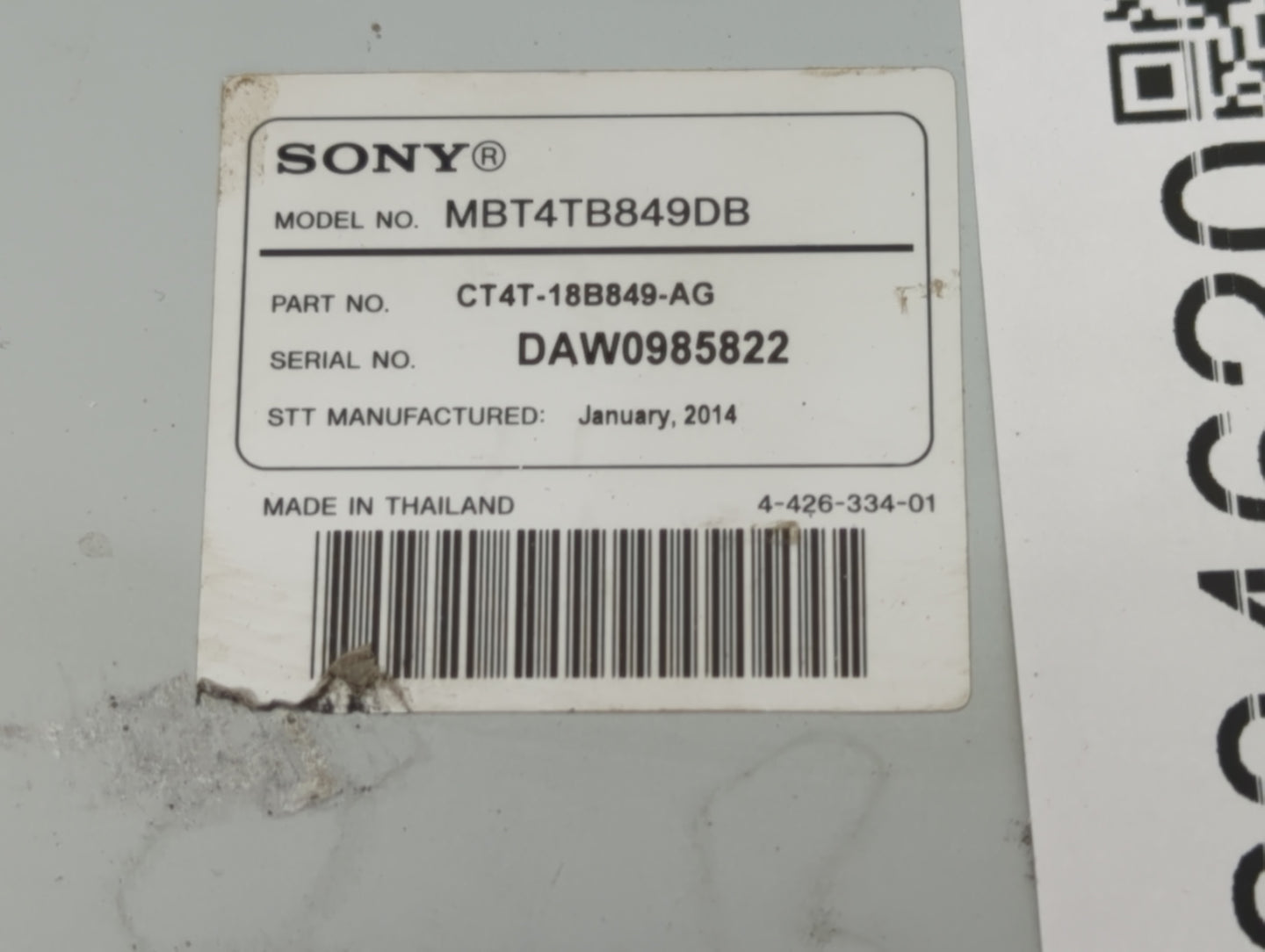 2013-2014 Ford Escape Radio Speaker Amplifier Ct4t-18b849-ag - Oemusedautoparts1.com