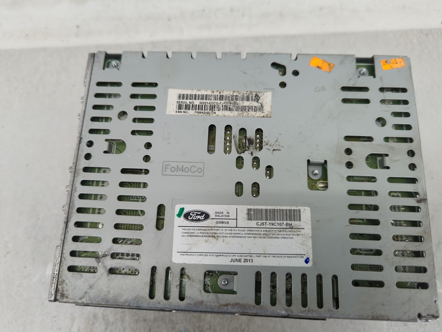 2013-2015 Ford Escape Radio AM FM Cd Player Receiver Replacement P/N:CJ5T-19C107-BH Fits Fits 2013 2014 2015 OEM Used Auto P