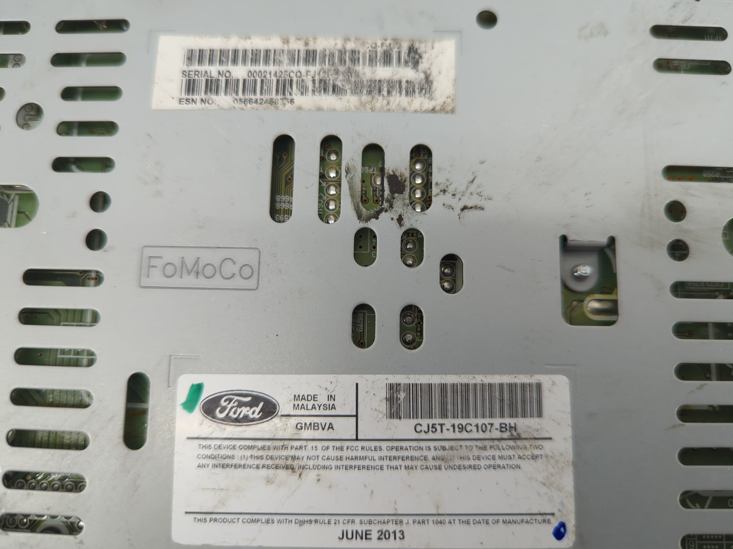 2013-2015 Ford Escape Radio AM FM Cd Player Receiver Replacement P/N:CJ5T-19C107-BH Fits Fits 2013 2014 2015 OEM Used Auto P