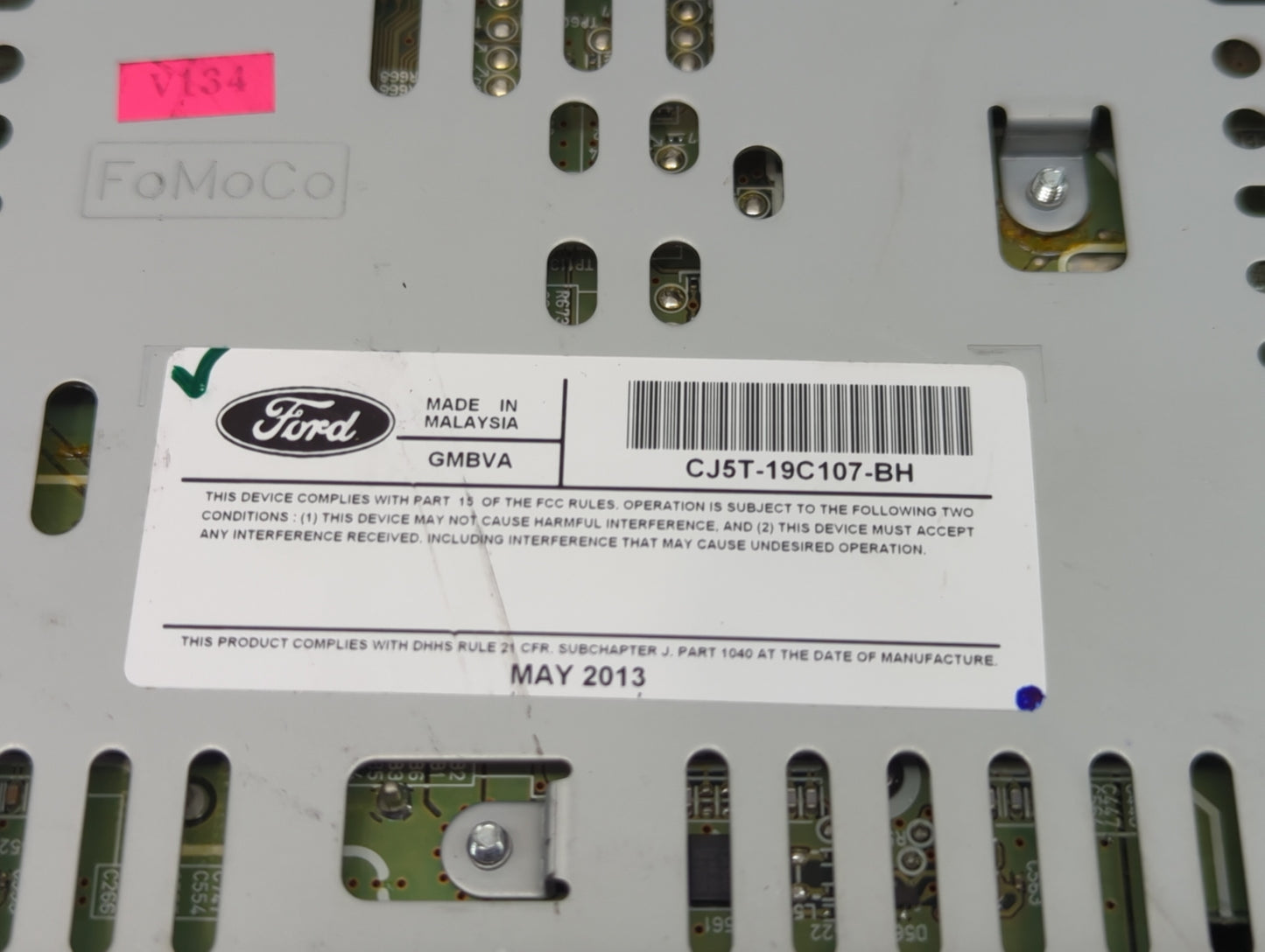 2013-2015 Ford Escape Radio AM FM Cd Player Receiver Replacement P/N:CJ5T-19C107-BH Fits Fits 2013 2014 2015 OEM Used Auto P