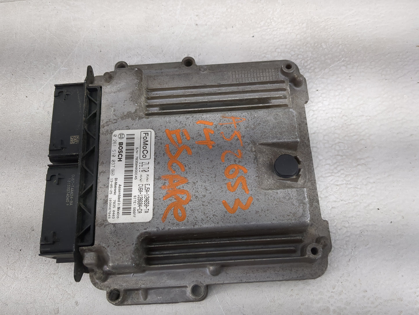 2013-2016 Ford Escape PCM Engine Control Computer ECU ECM PCU OEM P/N:EJ5A-12A650-TA 0 261 S10 037 Fits Fits 2013 2014 2015 