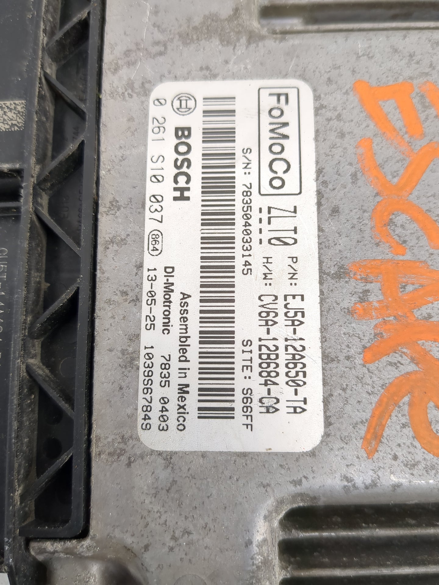 2013-2016 Ford Escape PCM Engine Control Computer ECU ECM PCU OEM P/N:EJ5A-12A650-TA 0 261 S10 037 Fits Fits 2013 2014 2015 