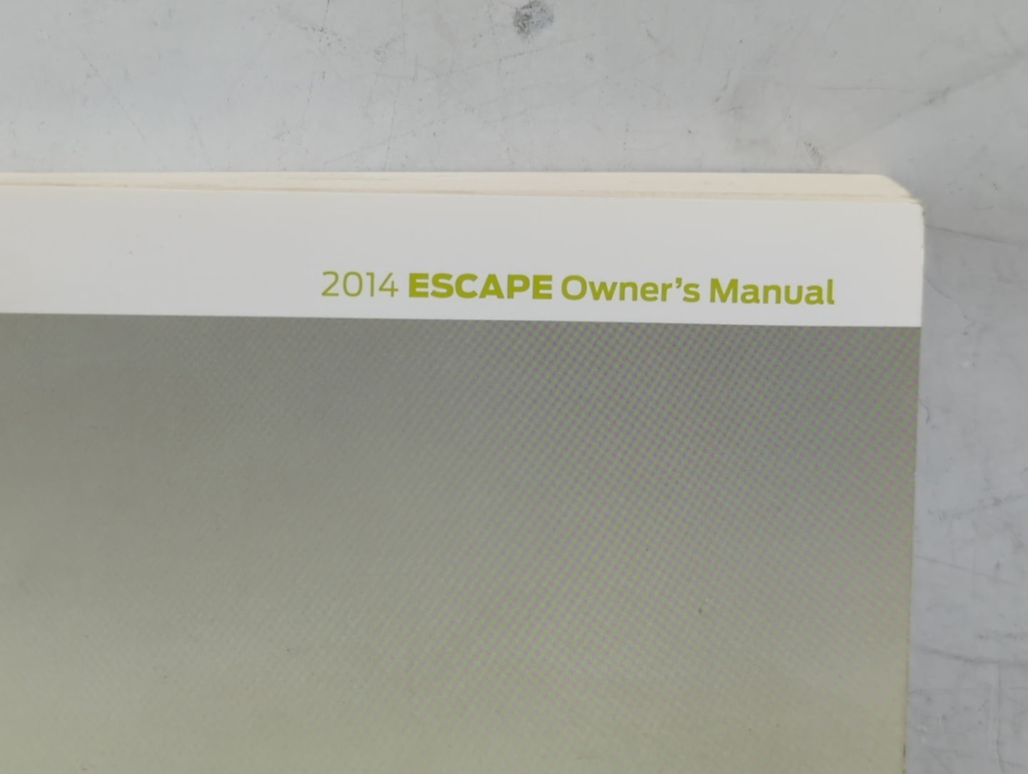 2014 Ford Escape Owners Manual Book Guide P/N:EJ5J19A321AB OEM Used Auto Parts - Oemusedautoparts1.com