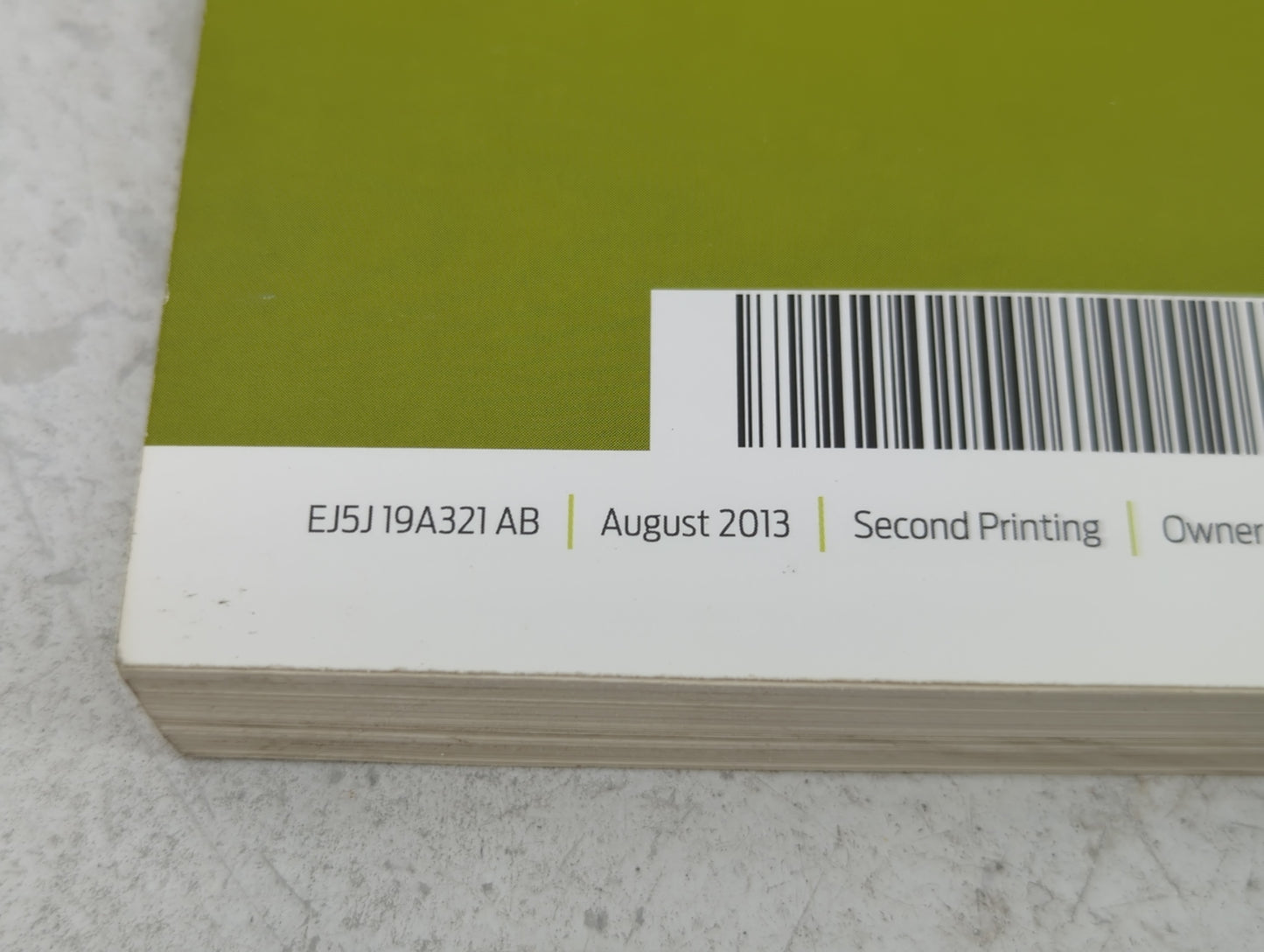 2014 Ford Escape Owners Manual Book Guide P/N:EJ5J19A321AB OEM Used Auto Parts - Oemusedautoparts1.com