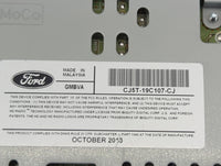 2013-2015 Ford Escape Radio AM FM Cd Player Receiver Replacement P/N:CJ5T-19C107-CJ Fits Fits 2013 2014 2015 OEM Used Auto P