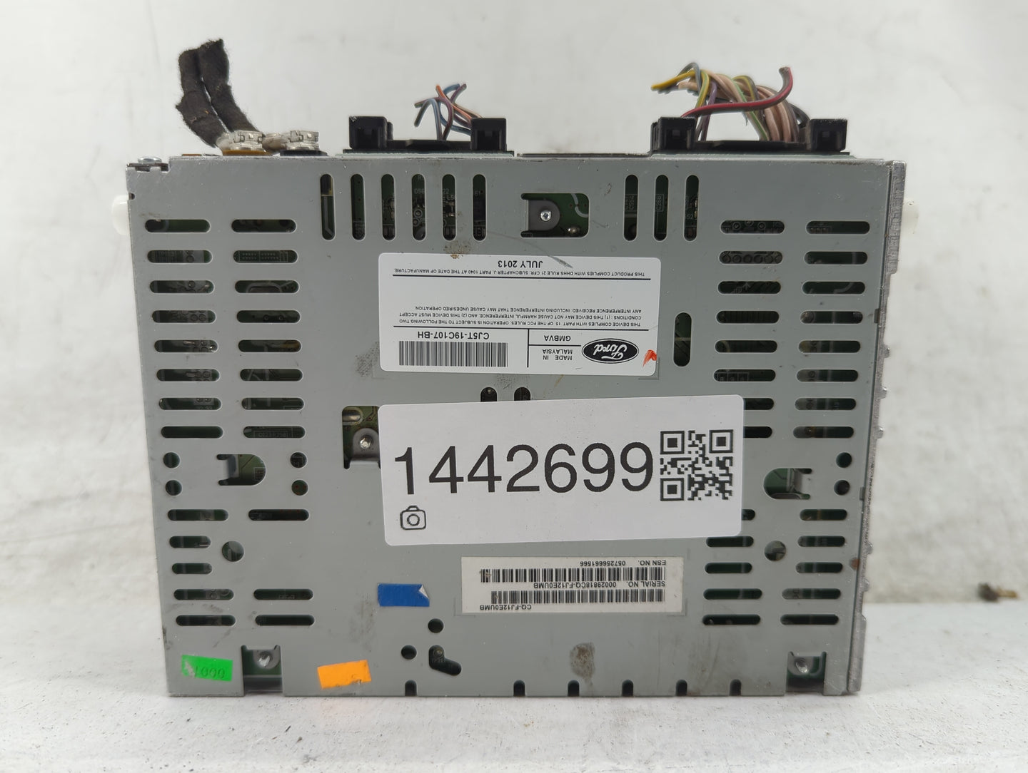 2013-2015 Ford Escape Radio AM FM Cd Player Receiver Replacement P/N:CJ5T-19C107-BH CG-EJ5BUMB Fits Fits 2013 2014 2015 OEM 