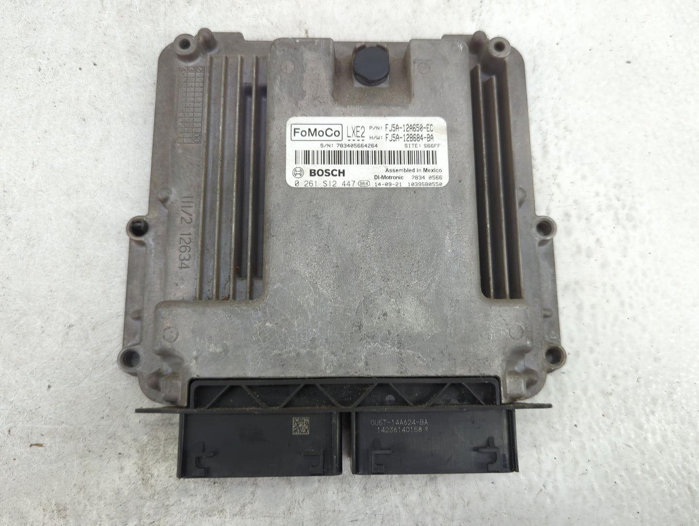 2014 Ford Escape PCM Engine Control Computer ECU ECM PCU OEM P/N:FJ5A-12A650-EC FJ5A-12B684-BA, 0261S12447, GU5T-14A624-BA F