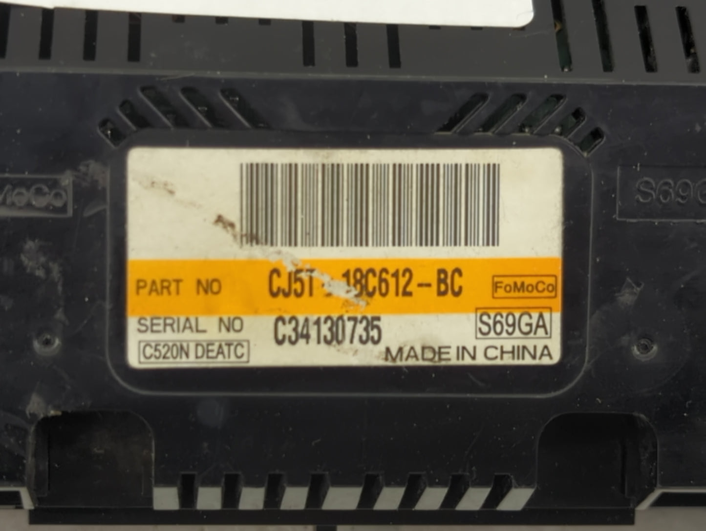 2013-2015 Ford Escape Climate Control Module Temperature AC/Heater Replacement P/N:CJ5T-18C612-BC Fits Fits 2013 2014 2015 O