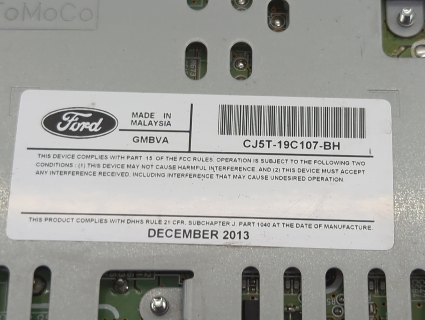 2013-2015 Ford Escape Radio AM FM Cd Player Receiver Replacement P/N:CJ5T-19C107-BH Fits Fits 2013 2014 2015 OEM Used Auto P