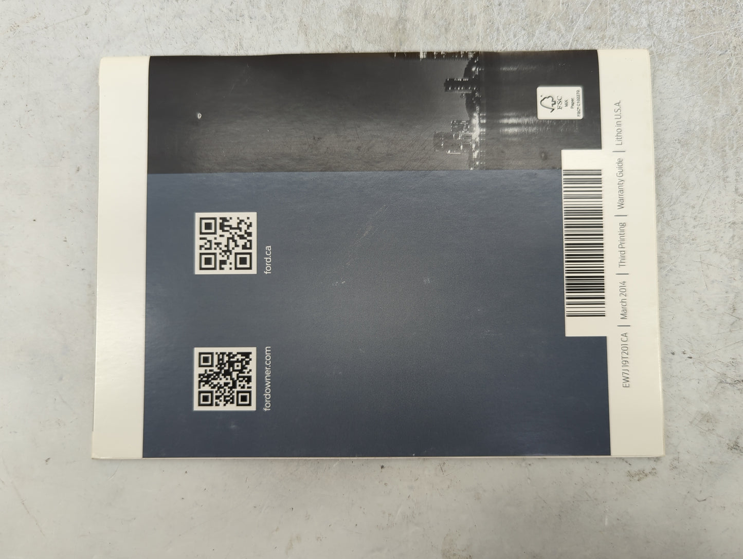 2014 Ford Escape Owners Manual Book Guide P/N:EJ5J19A321AB EW7J19T201CA OEM Used Auto Parts - Oemusedautoparts1.com