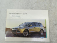 2014 Ford Escape Owners Manual Book Guide P/N:EJ5J19A321AB DL8J19A285AA OEM Used Auto Parts - Oemusedautoparts1.com