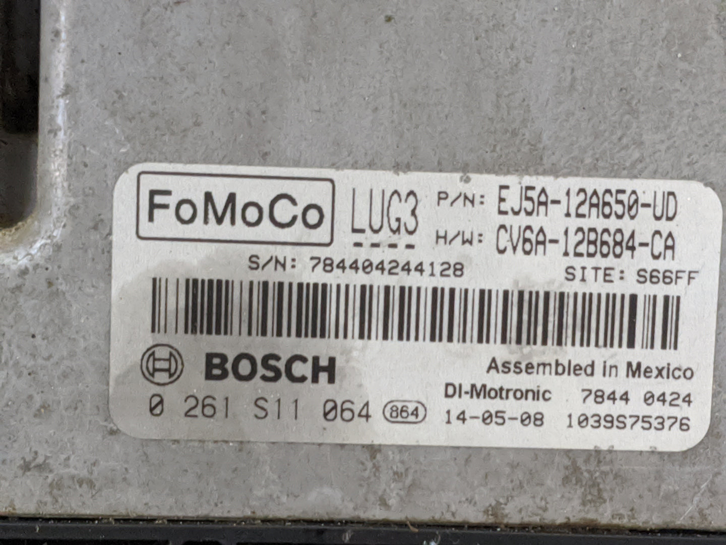 2013-2016 Ford Escape PCM Engine Control Computer ECU ECM PCU OEM P/N:EJ5A-12A650-UD CV6A-12B684-CA Fits Fits 2013 2014 2015