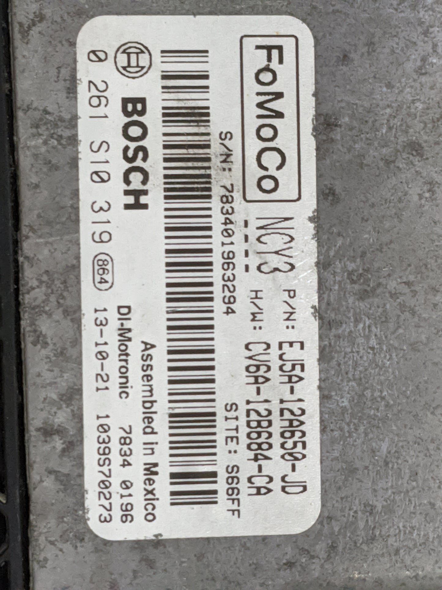 2013-2016 Ford Escape PCM Engine Control Computer ECU ECM PCU OEM P/N:EJ5A-12A650-JD CV6A-12B684-CA Fits Fits 2013 2014 2015