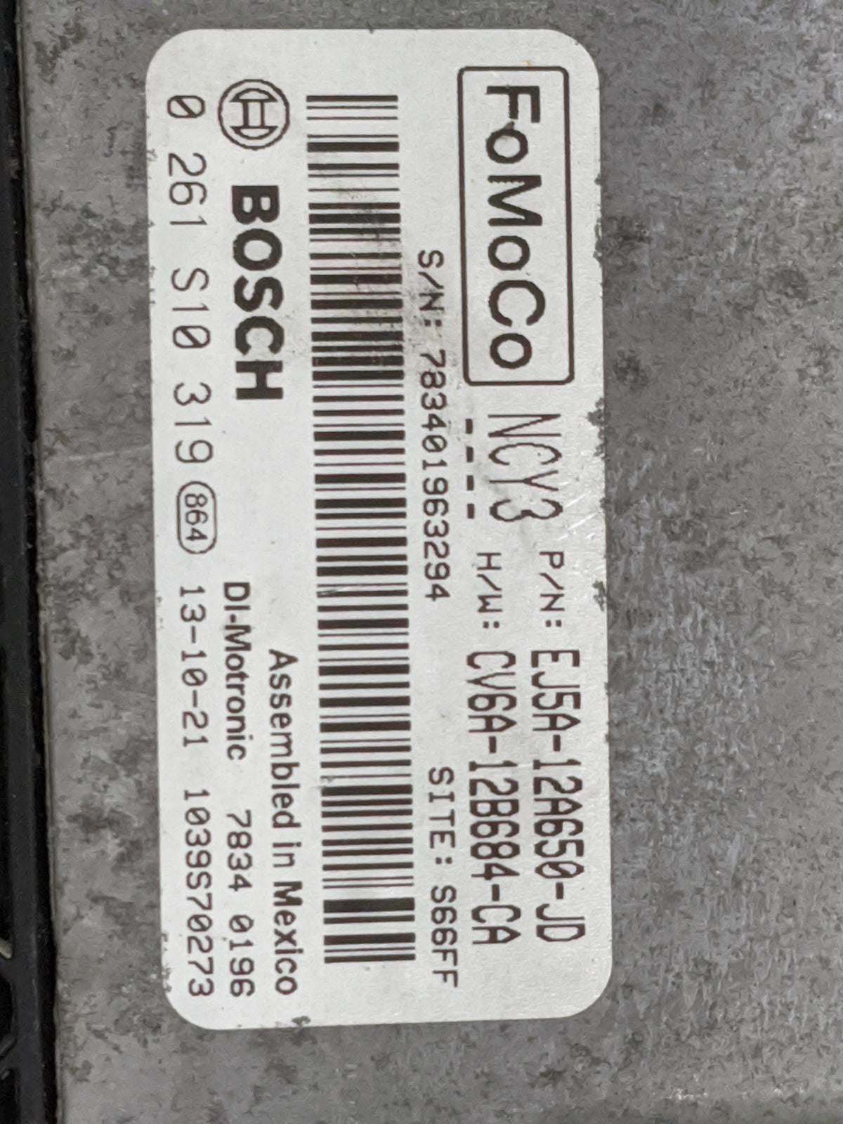 2013-2016 Ford Escape PCM Engine Control Computer ECU ECM PCU OEM P/N:EJ5A-12A650-JD CV6A-12B684-CA Fits 2013 2014 2015 2016