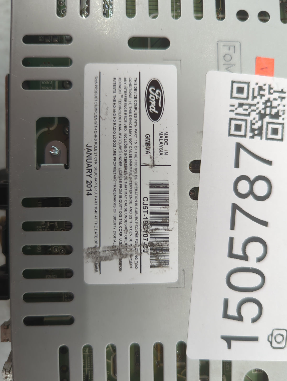 2013-2016 Ford Escape Radio Control Panel 1505787 - Oemusedautoparts1.com