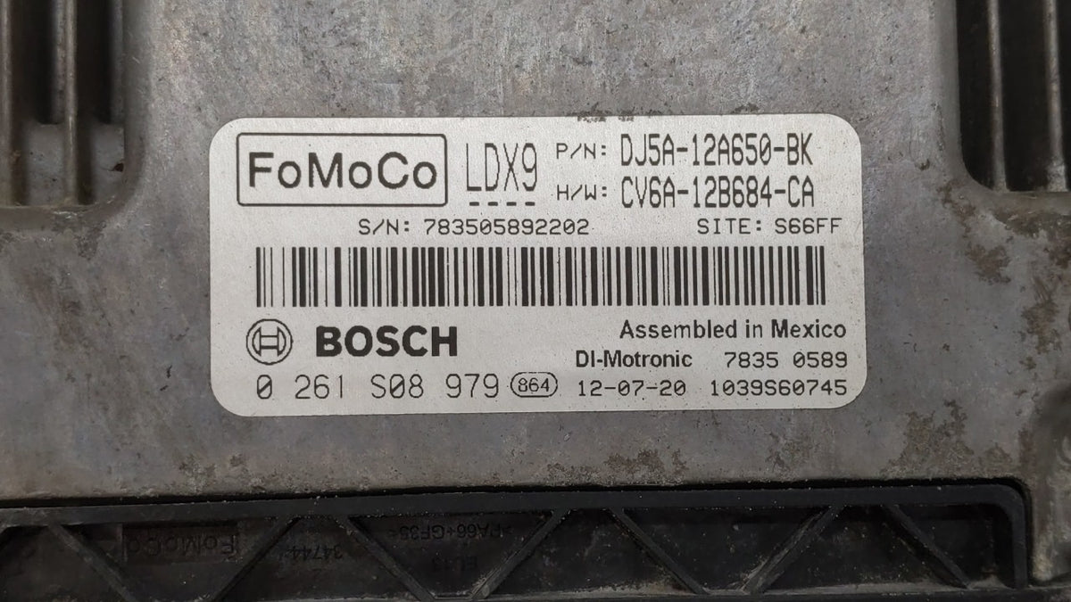 2013-2015 Ford Escape PCM Engine Control Computer ECU ECM PCU OEM P/N:DJ5A-12A650-ABB FJ5A-12A650-DC Fits 2013 2014 2015 OEM