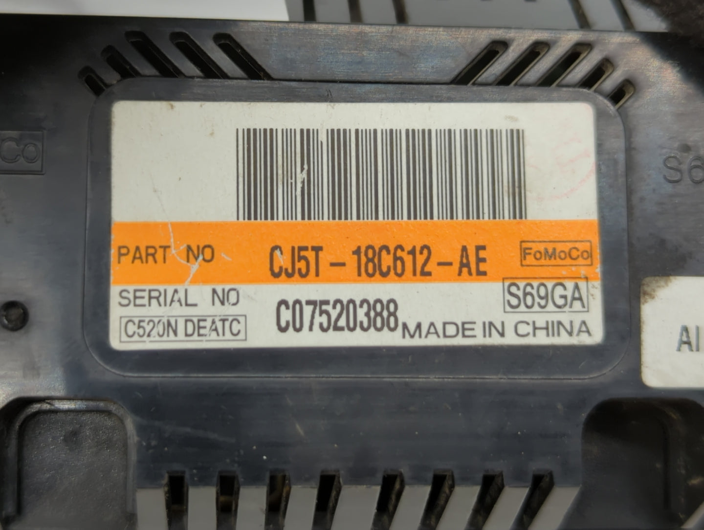 2013-2015 Ford Escape Climate Control Module Temperature AC/Heater Replacement P/N:CJ5T-18C612-AE CJ5T-18C612-BA Fits OEM Us