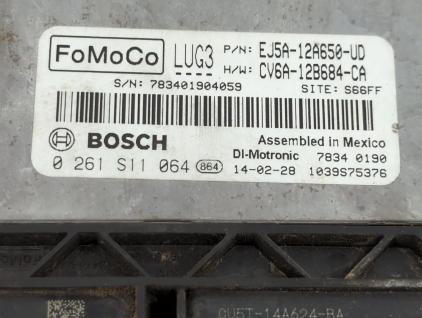 2013-2015 Ford Escape PCM Engine Control Computer ECU ECM PCU OEM P/N:DJ5A-12A650-ABB FJ5A-12A650-DC Fits Fits 2013 2014 201