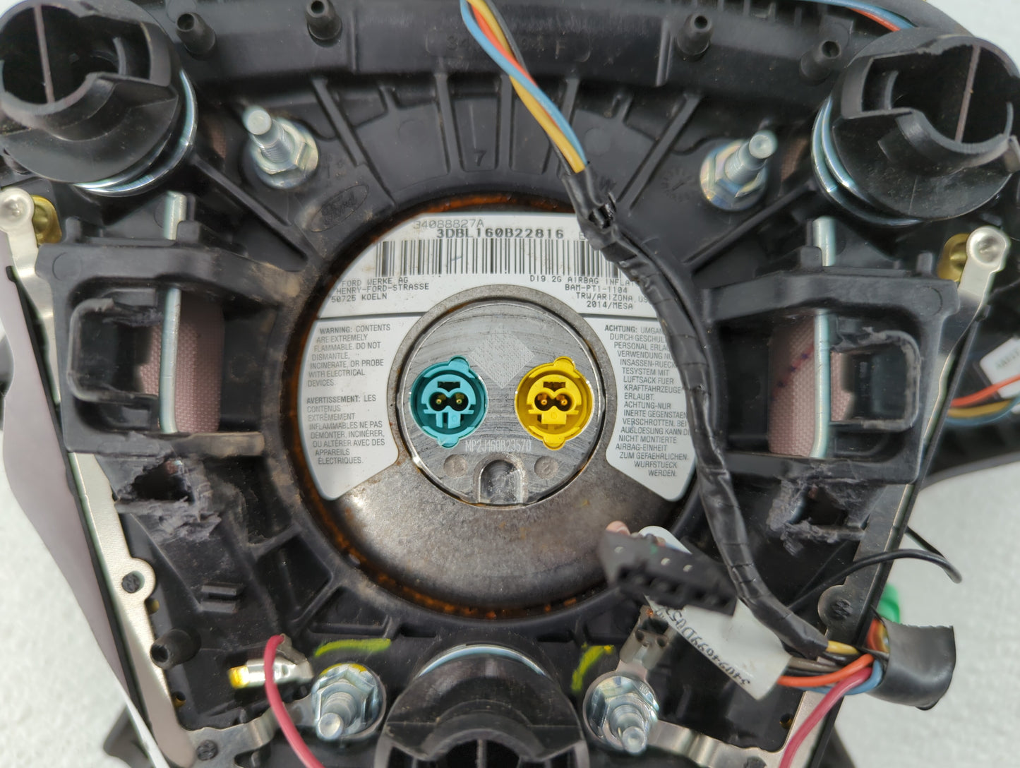 2014 Ford Escape Air Bag Driver Left Steering Wheel Mounted Fits OEM Used Auto Parts - Oemusedautoparts1.com