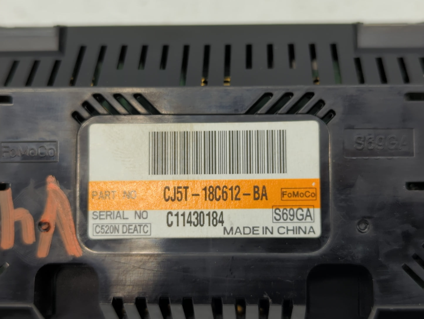 2013-2015 Ford Escape Climate Control Module Temperature AC/Heater Replacement P/N:CJ5T-18C612-AE CJ5T-18C612-BC Fits OEM Us