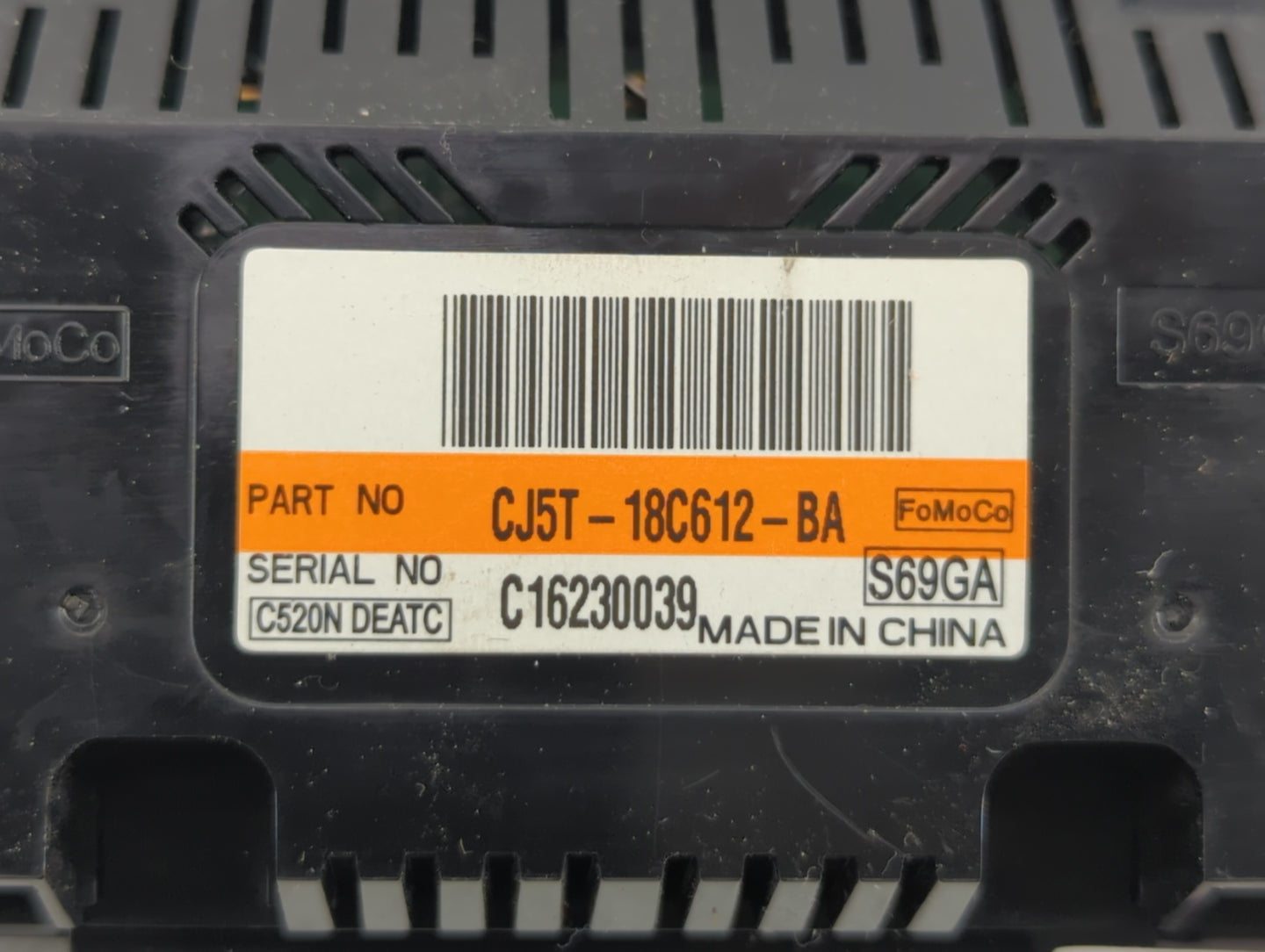 2013-2015 Ford Escape Climate Control Module Temperature AC/Heater Replacement P/N:CJ5T-18C612-BA Fits Fits 2013 2014 2015 O