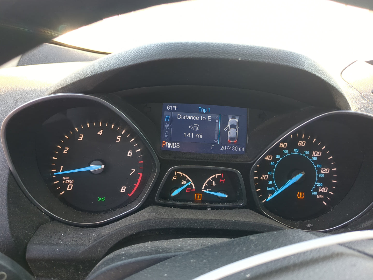 2014 Ford Escape Instrument Cluster Speedometer Gauges Miles:207K Fits OEM Used Auto Parts - Oemusedautoparts1.com