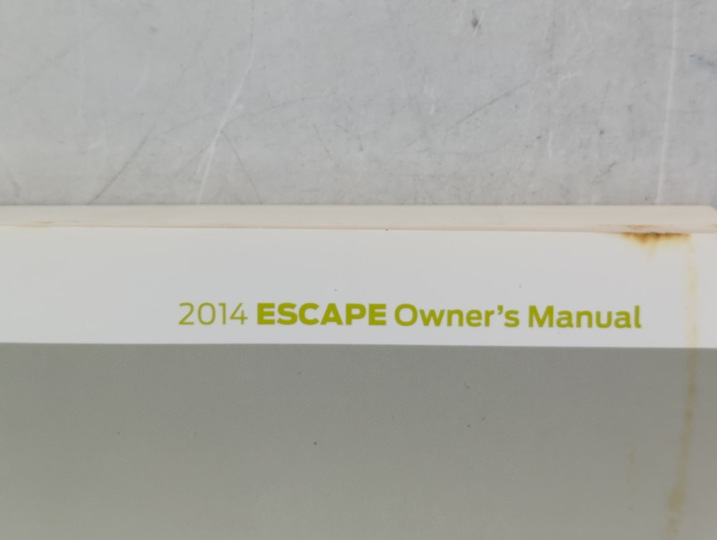 2014 Ford Escape Owners Manual Book Guide P/N:EJ5J 19A321 AB OEM Used Auto Parts - Oemusedautoparts1.com