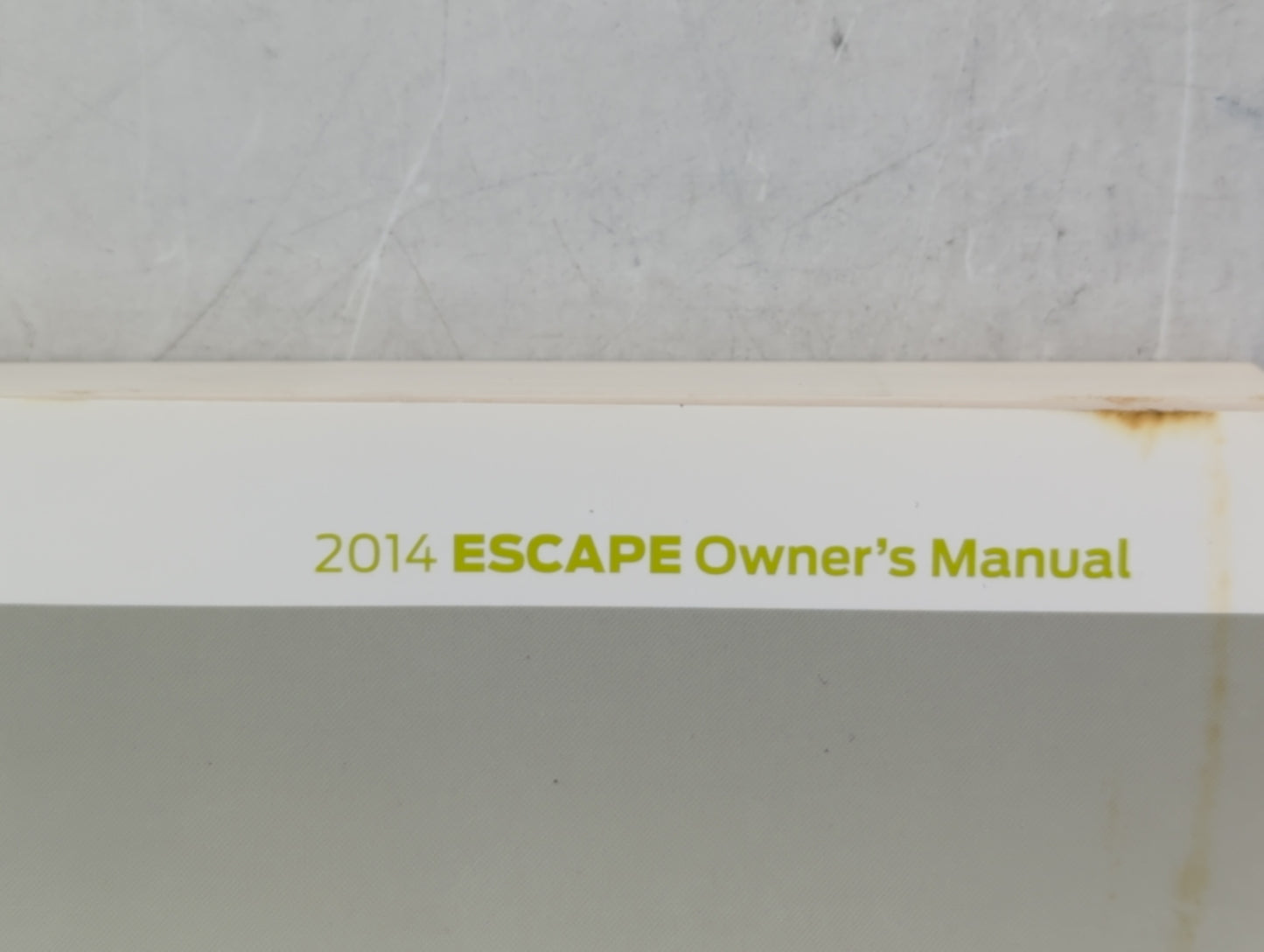 2014 Ford Escape Owners Manual Book Guide P/N:EJ5J 19A321 AB OEM Used Auto Parts - Oemusedautoparts1.com