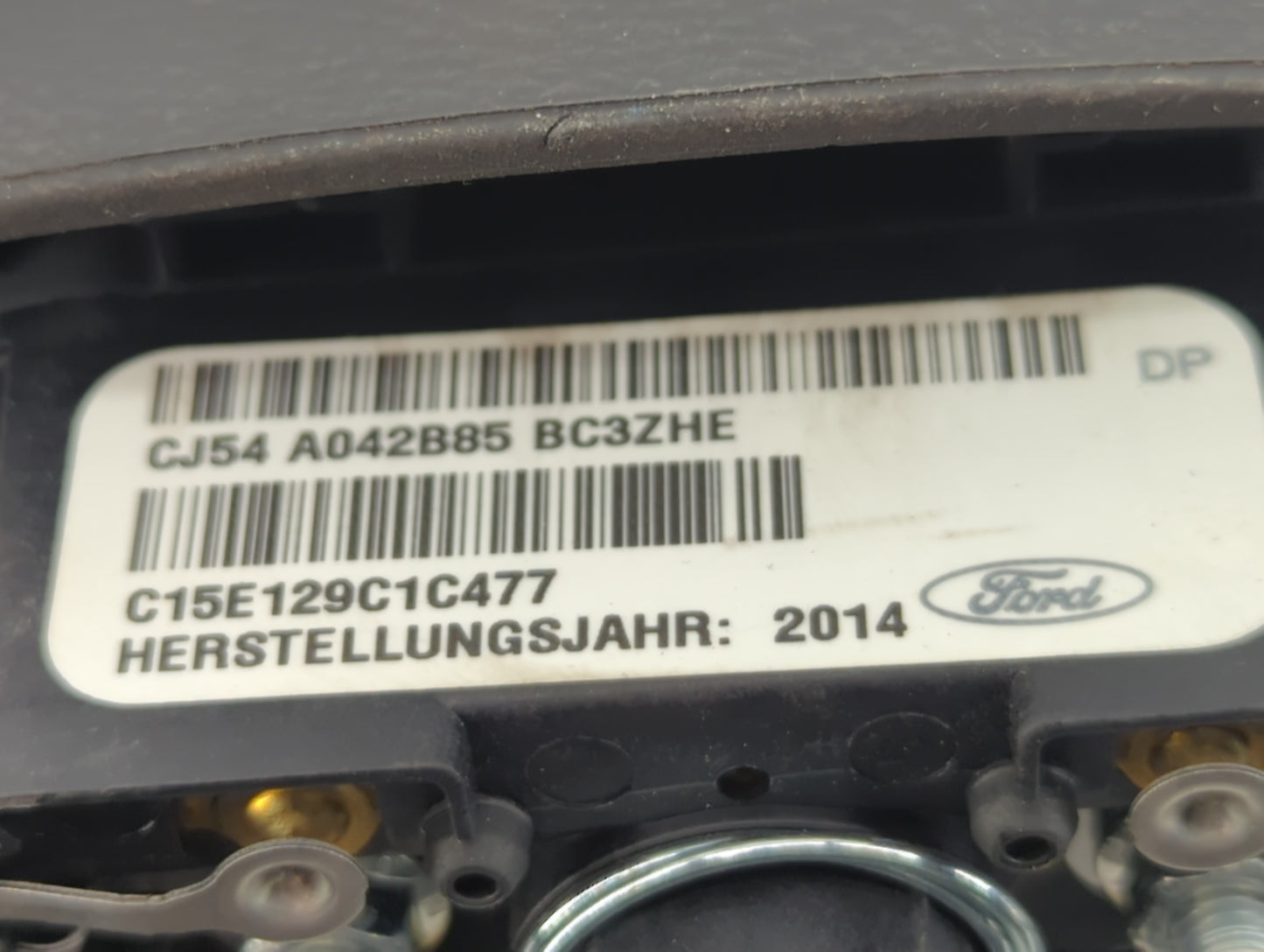 2013-2014 Ford Escape Air Bag Driver Left Steering Wheel Mounted P/N:CJ54 A042B85 BC3 Fits Fits 2013 2014 OEM Used Auto Part